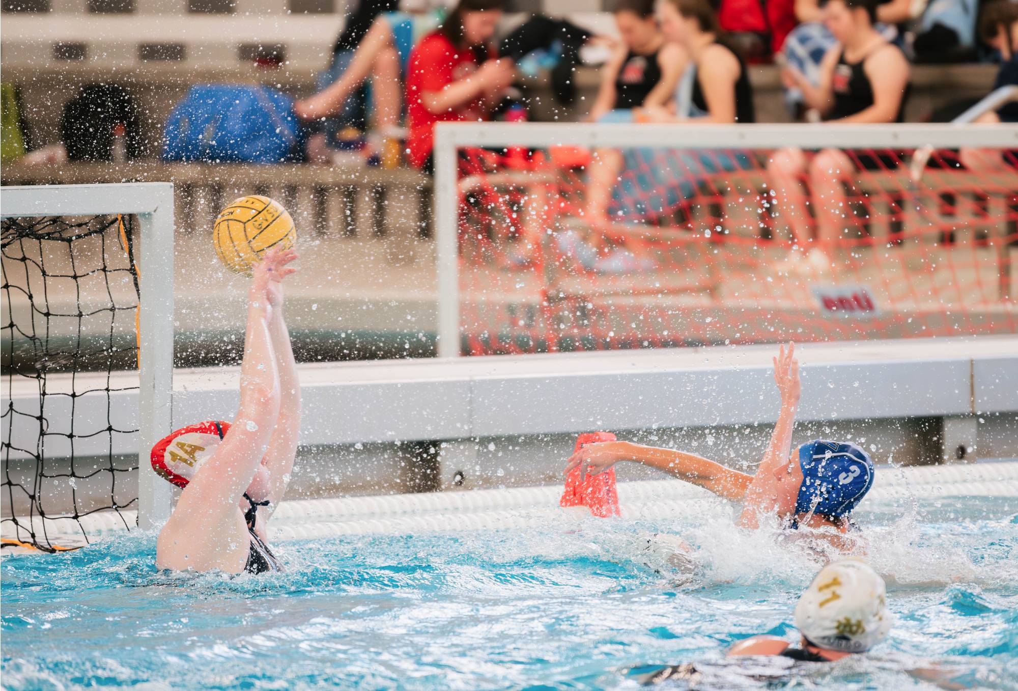 Player shoots the ball scoring a goal